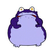 comic cartoon fat frog