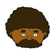 comic cartoon man with mustache N16