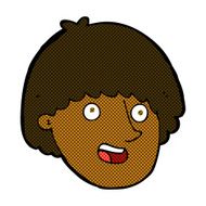 comic cartoon happy male face N4