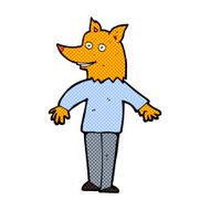 comic cartoon happy fox man N5