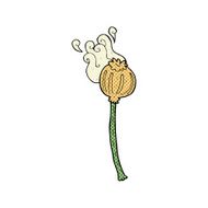 comic cartoon dried poppy N6