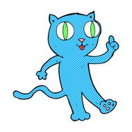 comic cartoon cat with idea N2