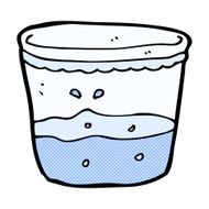 comic cartoon glass of water