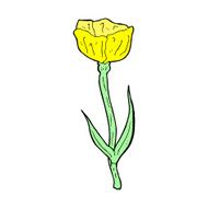 comic cartoon flower N59