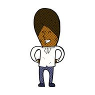 comic cartoon happy man N86