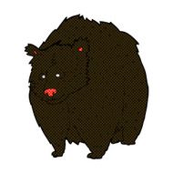 huge black bear comic cartoon