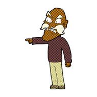 comic cartoon furious old man N2