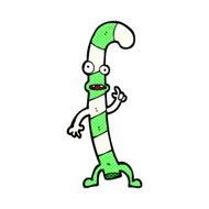 comic cartoon dancing christmas candy cane N4