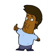 comic cartoon man giving thumbs up sign N4