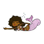 comic cartoon mermaid with tattoos N2