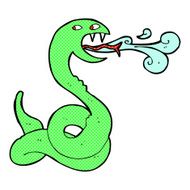 comic cartoon hissing snake N5