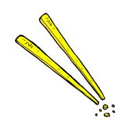 comic cartoon chopsticks N5