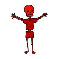comic cartoon skeleton in clothes N2