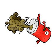 comic cartoon old drinks can N2