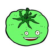 comic cartoon green tomato