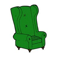 comic cartoon old armchair