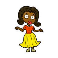 comic cartoon confused girl N2