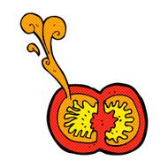 comic cartoon juicy tomato