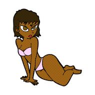 comic cartoon sexy woman in underwear N4