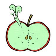 comic cartoon sliced apple N2