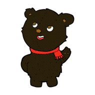 comic cartoon cute black bear cub
