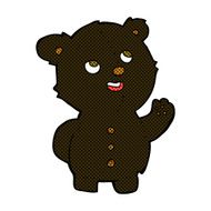 comic cartoon cute black bear cub N2