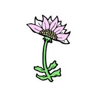 comic cartoon flower N61