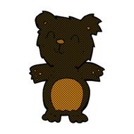 comic cartoon cute black bear cub N3