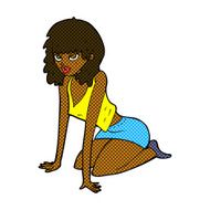 comic cartoon woman in sexy pose N2