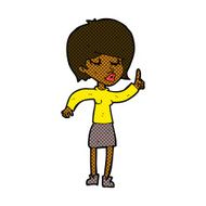 comic cartoon woman with idea N50