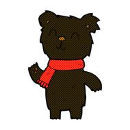 comic cartoon cute black bear cub N5
