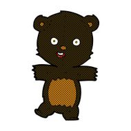 comic cartoon cute black bear cub N6