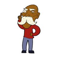 comic cartoon annoyed old man N13