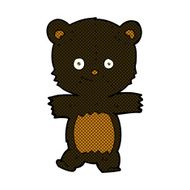 cute comic cartoon black bear N13