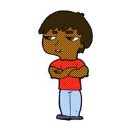 comic cartoon annoyed boy N7