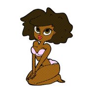 comic cartoon woman wearing bikini N2