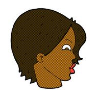 comic cartoon female face N33