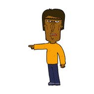comic cartoon pointing man N18