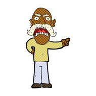 comic cartoon angry old man N28