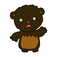 comic cartoon worried black bear