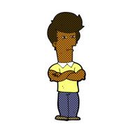 comic cartoon man with folded arms N5