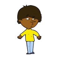 comic cartoon suspicious man looking over shoulder N2