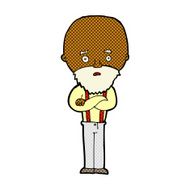 comic cartoon worried old man N4