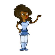 comic cartoon pretty waitress N2