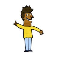 comic cartoon happy man N88