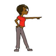 comic cartoon hip woman pointing N2