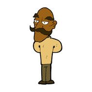 comic cartoon old man with mustache N5