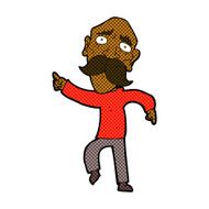 comic cartoon sad old man pointing N2