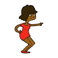 comic cartoon girl pointing N5