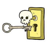 comic cartoon spooky door knob N2